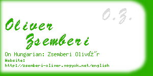 oliver zsemberi business card